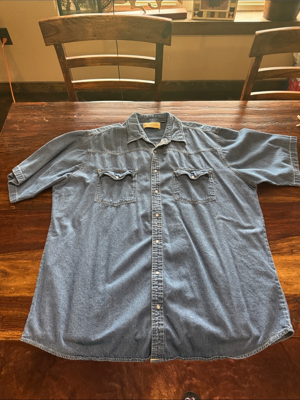 Bit & Bridle Light Blue Denim Button-Down Shirt